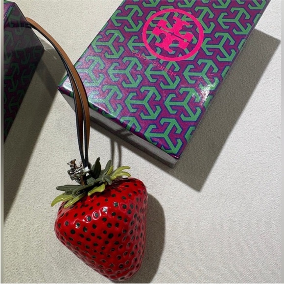 Tory Burch Strawberry Keychain charm - Picture 2 of 10